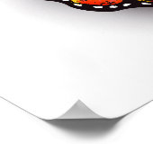Rainbow-Schmetterling Monarch Poster (Ecke)