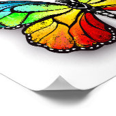Rainbow-Schmetterling Monarch Poster (Ecke)