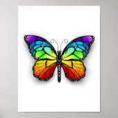 Rainbow-Schmetterling Monarch Poster (Vorne)