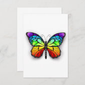Rainbow-Schmetterling Monarch RSVP Karte (Vorne/Hinten)