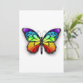 Rainbow-Schmetterling Monarch Save The Date (Stehend Vorderseite)