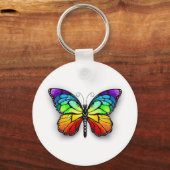 Rainbow-Schmetterling Monarch Schlüsselanhänger (Vorderseite)