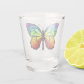 Rainbow-Schmetterling Monarch Schnapsglas (Rückseite)