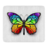 Rainbow-Schmetterling Monarch Schneidebrett (Vorderseite)