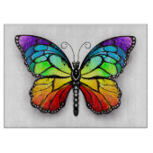 Rainbow-Schmetterling Monarch Schneidebrett (Vorderseite)