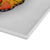 Rainbow-Schmetterling Monarch Schneidebrett (Ecke)