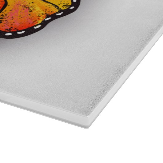 Rainbow-Schmetterling Monarch Schneidebrett (Ecke)