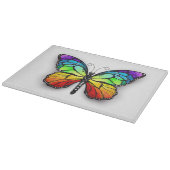 Rainbow-Schmetterling Monarch Schneidebrett (Ecke)