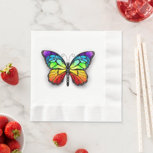Rainbow-Schmetterling Monarch Serviette (Beispiel)