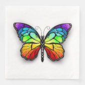 Rainbow-Schmetterling Monarch Serviette (Vorderseite)