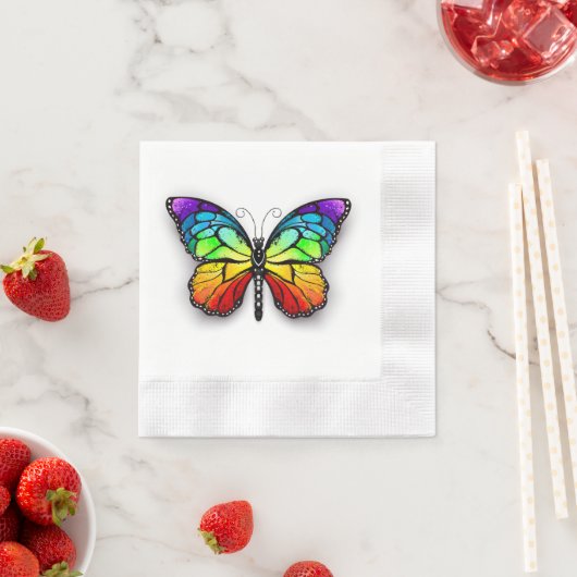 Rainbow-Schmetterling Monarch Serviette (Beispiel)
