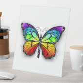 Rainbow-Schmetterling Monarch Sockelschild (In Situ)