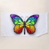 Rainbow-Schmetterling Monarch Strandtuch (Vorderseite)