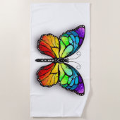 Rainbow-Schmetterling Monarch Strandtuch (Vorderseite)