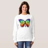 Rainbow-Schmetterling Monarch Sweatshirt (Vorne ganz)