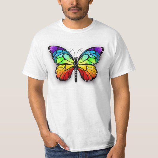 Rainbow-Schmetterling Monarch T-Shirt (Vorderseite)