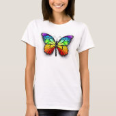 Rainbow-Schmetterling Monarch T-Shirt (Vorderseite)