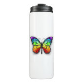 Rainbow-Schmetterling Monarch Thermosbecher (Vorderseite)