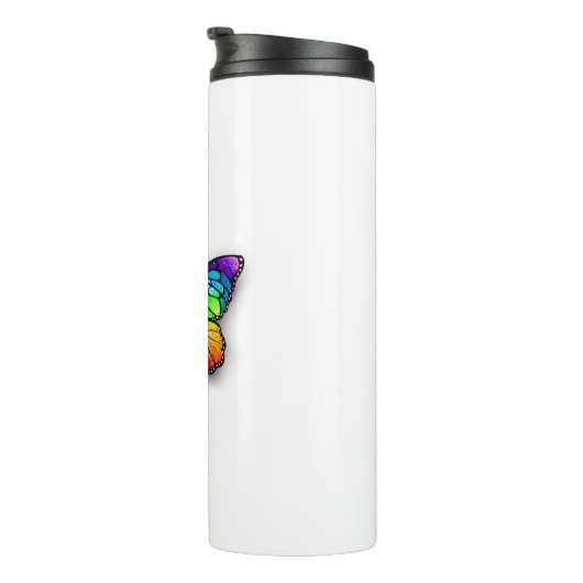 Rainbow-Schmetterling Monarch Thermosbecher (Nach rechts gedreht)