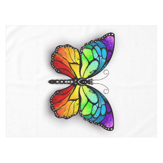 Rainbow-Schmetterling Monarch Tischdecke (Vorderseite (Horizontal))