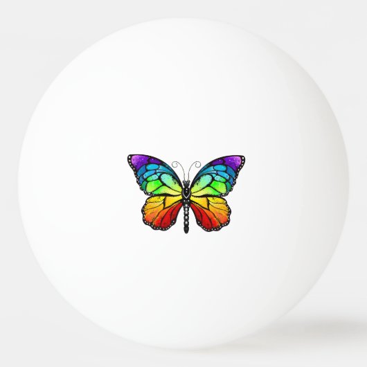 Rainbow-Schmetterling Monarch Tischtennisball (Vorderseite)