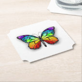 Rainbow-Schmetterling Monarch Untersetzer (angewinkelt)