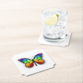 Rainbow-Schmetterling Monarch Untersetzer (Vor Ort)