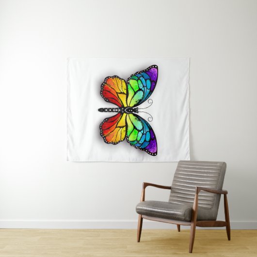 Rainbow-Schmetterling Monarch Wandteppich (Beispiel (Horizontal))