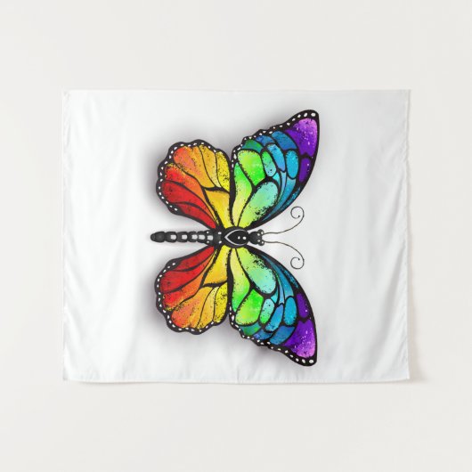 Rainbow-Schmetterling Monarch Wandteppich (Vorderseite (Horizontal))