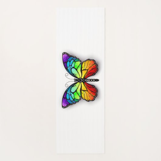Rainbow-Schmetterling Monarch Yogamatte (Rückseite)