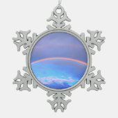 Rainbow Schneeflocken Zinn-Ornament (Vorderseite)