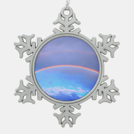 Rainbow Schneeflocken Zinn-Ornament