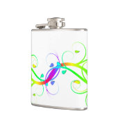 Rainbow-Schnörkel Flachmann (Links)