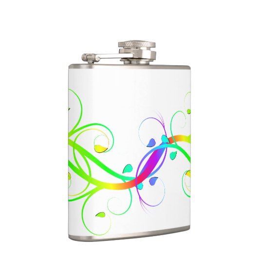 Rainbow-Schnörkel Flachmann (Rechts)