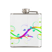 Rainbow-Schnörkel Flachmann (Rückseite)