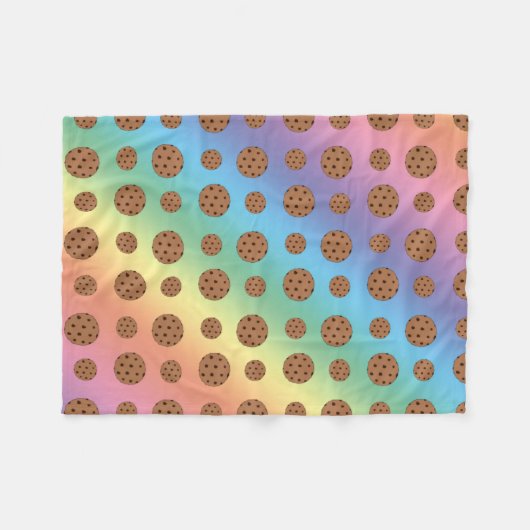 Rainbow-Schokoladenkekse Fleecedecke (Vorderseite (Horizontal))