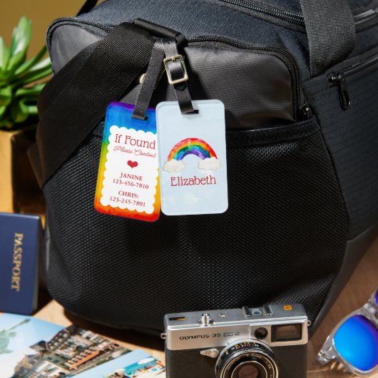 Rainbow School Sport Gepäcktasche Tag Gepäckanhänger (Vorderseite & Rückseite)