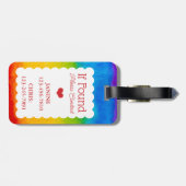 Rainbow School Sport Gepäcktasche Tag Gepäckanhänger (Rückseite horizontal)