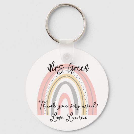 Rainbow-Schullehrer Schlüsselanhänger (Vorderseite)