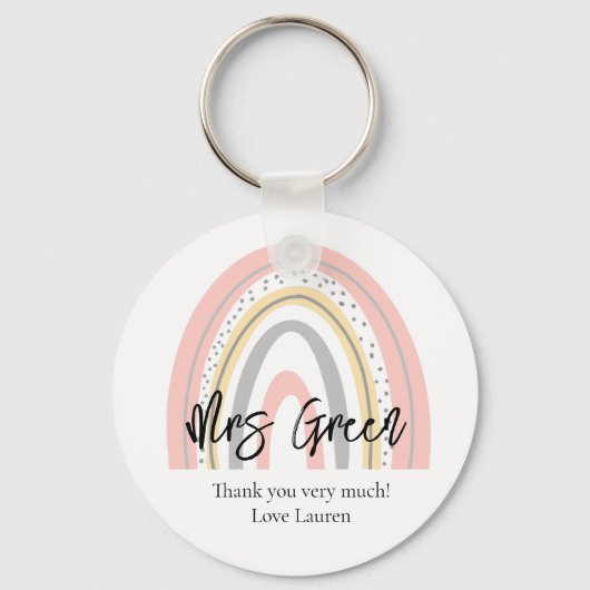 Rainbow-Schullehrer Schlüsselanhänger (Vorderseite)