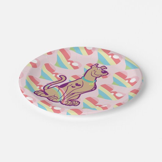 Rainbow Scooby-Doo Pappteller (Schrägansicht)