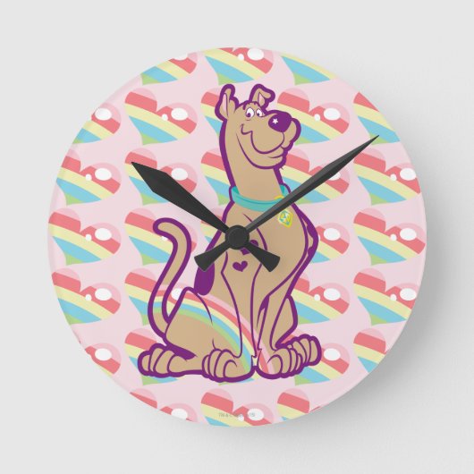 Rainbow Scooby-Doo Runde Wanduhr (Vorderseite)