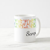 Rainbow Scorpio Star Sign Persönliche Umarmung Kaffeetasse (VorderseiteRechts)