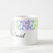 Rainbow Scorpio Star Sign Persönliche Umarmung Kaffeetasse (Vorderseite Links)