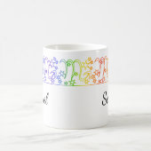 Rainbow Scorpio Star Sign Persönliche Umarmung Kaffeetasse (Mittel)