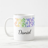 Rainbow Scorpio Star Sign Persönliche Umarmung Kaffeetasse (Links)
