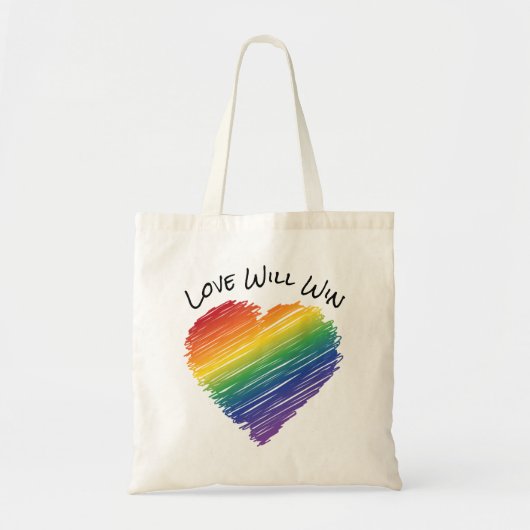 Rainbow-Scrabble-Liebe gewinnt Tasche (Vorne)