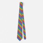 Rainbow Scratched Squares Krawatte (Vorderseite)