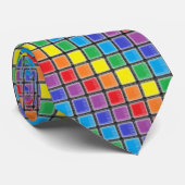 Rainbow Scratched Squares Krawatte (Gerollt)