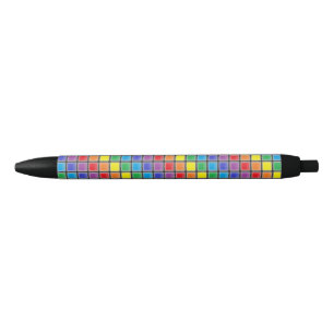 Rainbow Scratched Squares Kugelschreiber